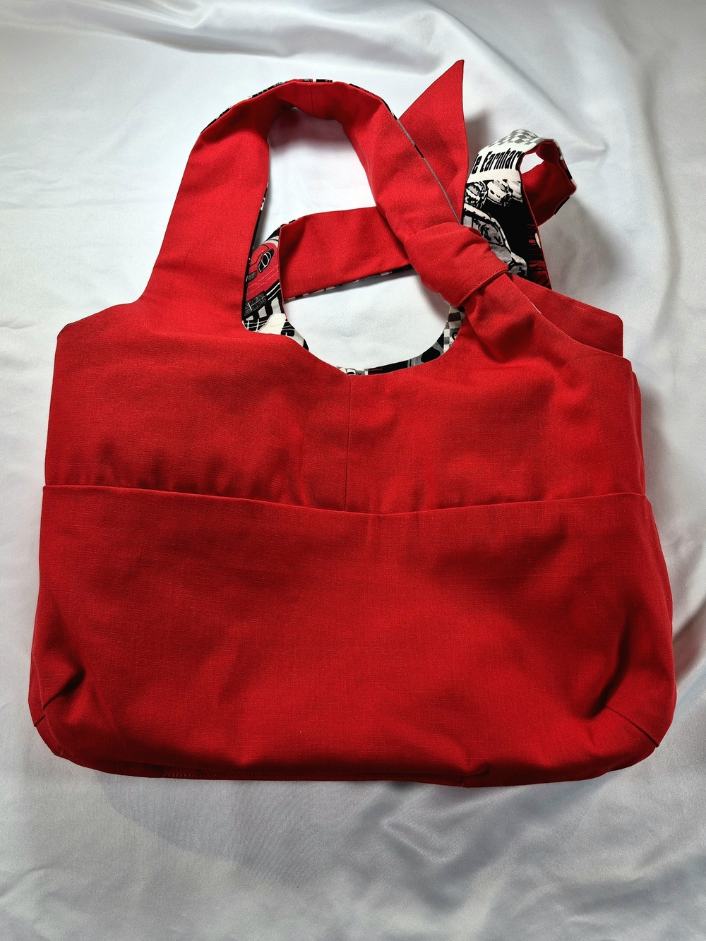 NWOT Handmade Dale Earnhardt Jr. #8 NASCAR Reversible Knot Shoulder Bag - Picture 6 of 7